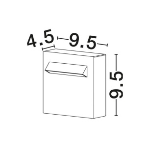 Spot aplicat exterior LED 3000K, IP65 RECTO corten - Img 3