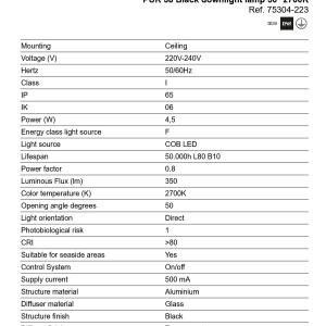 Spot aplicat LED 2700K IP65 PUK 58 negru - Img 4