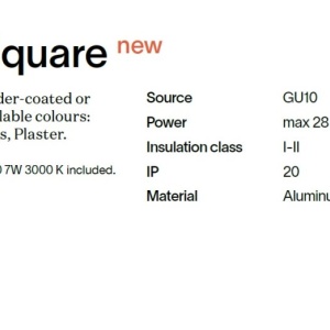 Spot aplicat tavan LOOK PL1 SQUARE D60 H750 OTTONE - Img 3