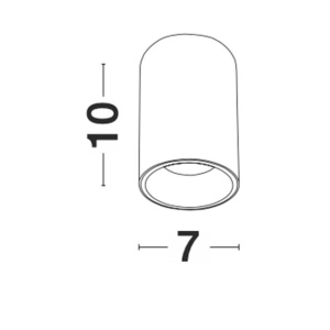 Spot aplicat tavan / plafon design modern minimalist NED negru 85620 universul-luminii.ro