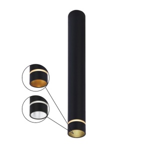 Spot aplicat tavan SPLIT negru L-30,2cm