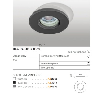 Spot de exterior incastrabil IP65 IKA ROUND gri inchis 97160 universul-luminii.ro