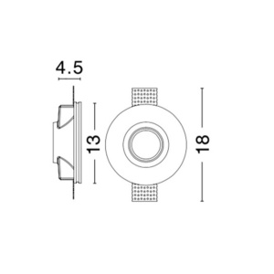 Spot din ghips incastrabil tavan fals COSIMO NVL-9879103 81060 universul-luminii.ro