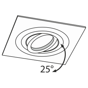 Spot directionabil, incastrabil pentru tavan fals, Atom negru MY-DL024-2-01B 185720 universul-luminii.ro