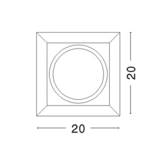 Spot incastrabil design modern Vitale alb 20x20cm 129560 universul-luminii.ro