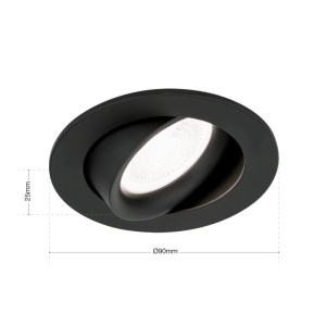 Spot incastrabil tavan directionabil CHOICE negru D-9cm 235650 universul-luminii.ro