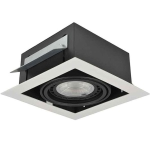 Spot incastrat tavan/plafon NOVA 1 alb/negru 70670 universul-luminii.ro