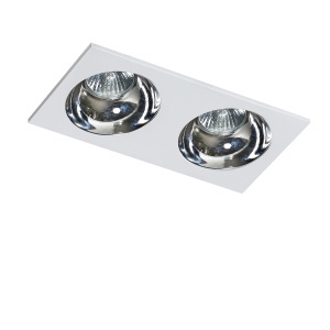 Spot incastrat tavan/plafon stil modern Hugo 2 alb 184220 universul-luminii.ro