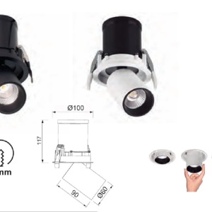 Spot LED 4000K incastrabil GARDA 6cm alb - Img 3