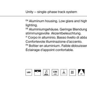 Spot LED, accesoriu pentru sinele monofazate Unity, ONDA 2700K alb - Img 9
