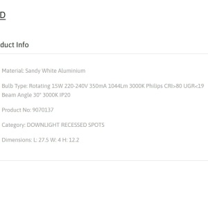 Spot LED aplicat ajustabil PAD 15W alb - Img 3