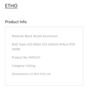 Spot LED aplicat design modern ETHO nickel, NVL-9695157 246380 universul-luminii.ro