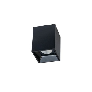 Spot LED aplicat design modern Lidu negru 7,5x7,5cm - Img 1