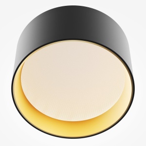 Spot LED aplicat design tehnic Vega D-12cm negru/auriu - Img 3