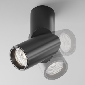Spot LED aplicat directionabil design tehnic Dafne negru 4000K - Img 4