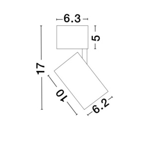 Spot LED aplicat, directionabil MINIAIR alb NVL-9720101 - Img 2