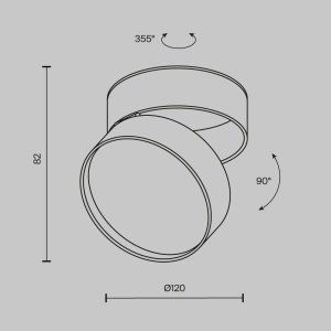 Spot LED aplicat directionabil Onda alb 3000K - Img 8