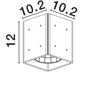 Spot LED aplicat iluminat exterior din beton IP65 RITZ SQ 236630 universul-luminii.ro