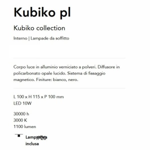 Spot LED aplicat Kubiko pl negru 142850 universul-luminii.ro