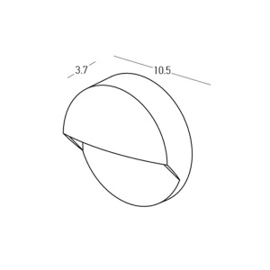 Spot LED aplicat scari exterior IP65 RIFT maro - Img 5