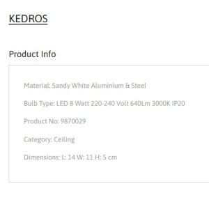 Spot LED aplicat stil minimalist KEDROS alb - Img 2