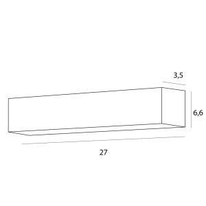 Spot LED aplicat X-line 14W alb 242280 universul-luminii.ro