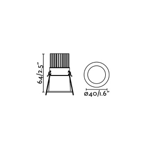 Spot LED dimabil / incastrabil tavan / plafon FOX negru 5W 85060 universul-luminii.ro