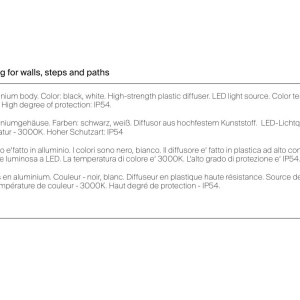 Spot LED iluminat scari sau perete exterior IP54 Mane negru 231240 universul-luminii.ro
