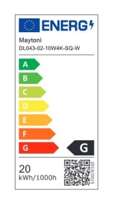 Spot LED incastrabil cu 2 surse de iluminat Alpha alb, 4000K 178800 universul-luminii.ro