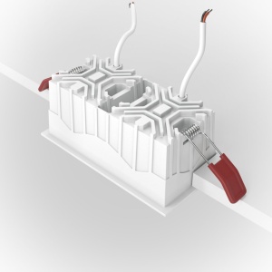 Spot LED incastrabil cu 2 surse de iluminat Alpha alb, 4000K 56040 universul-luminii.ro