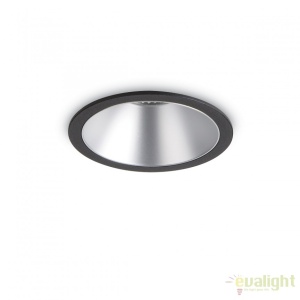 Spot LED incastrabil design modern GAME FI1 ROUND negru / argintiu 192321 - Img 1