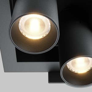 Spot LED incastrabil design tehnic Magnum 2 negru 147060 universul-luminii.ro