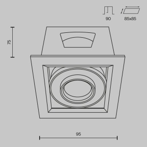 Spot LED incastrabil design tehnic Modern alb 227760 universul-luminii.ro