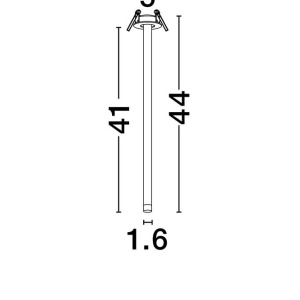 Spot LED incastrabil design tubular STILVI negru, H-44cm 159770 universul-luminii.ro