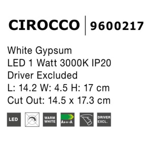 Spot LED incastrabil ideal pentru iluminat scara sau hol CIROCCO, 14,2x17cm NVL-9600217 81480 universul-luminii.ro