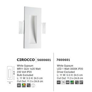 Spot LED incastrabil ideal pentru iluminat scara sau hol CIROCCO, 24,5x11cm NVL-7600601 81450 universul-luminii.ro