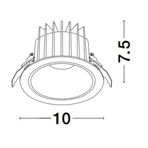Spot LED incastrabil iluminat exterior IP67 BRADY 10W alb 223670 universul-luminii.ro