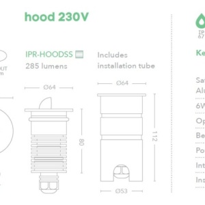 Spot LED incastrabil IP67 Euston Hood SSS 209960 universul-luminii.ro
