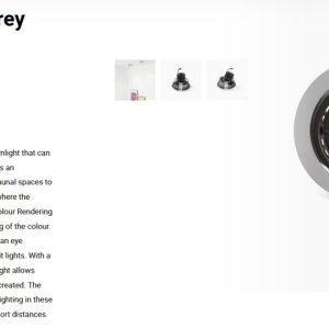 Spot LED incastrabil MINI-OPTIC Grey downlight LED CRI95 17/24W 2700K 20° 1810/2470 lm 110650 universul-luminii.ro