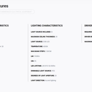 Spot LED incastrabil MINI-OPTIC White downlight LED CRI95 17/24W 4000K 20° 2110/2875 lm 110760 universul-luminii.ro