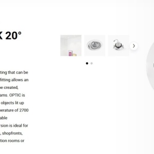 Spot LED incastrabil OPTIC White downlight LED 18/25W 2700K 20° 2100/2775 lm 110840 universul-luminii.ro