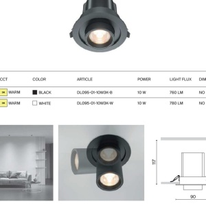 Spot LED incastrabil rotativ retractabil Hidden alb - Img 10