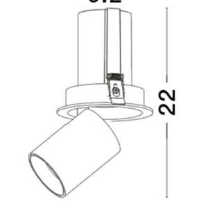 Spot LED incastrabil tavan ajustabil NARUTO alb 223620 universul-luminii.ro