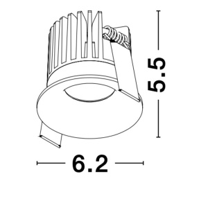 Spot LED incastrabil tavan fals / plafon IP42 PETIT negru 191080 universul-luminii.ro