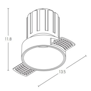 Spot LED incastrabil Trimless alb 15W 3000K 233900 universul-luminii.ro