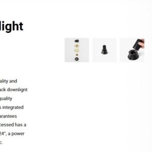 Spot LED incastrabil TULIPA Black recessed downlight 7W 24° 3000K CRI90 triac 111160 universul-luminii.ro