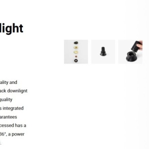 Spot LED incastrabil TULIPA Black recessed downlight 7W 36° 2700K CRI90 dali 111400 universul-luminii.ro
