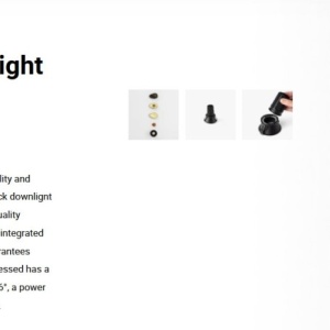 Spot LED incastrabil TULIPA Black recessed downlight 7W 36° 4000K CRI90 triac 111550 universul-luminii.ro