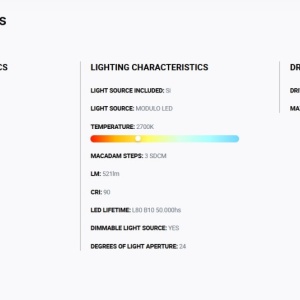 Spot LED incastrabil TULIPA White recessed downlight 10W 24° 2700K CRI90 triac 112670 universul-luminii.ro