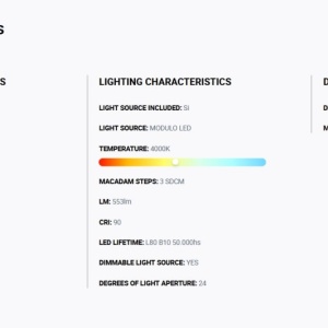 Spot LED incastrabil TULIPA White recessed downlight 10W 24° 4000K CRI90 triac 112740 universul-luminii.ro